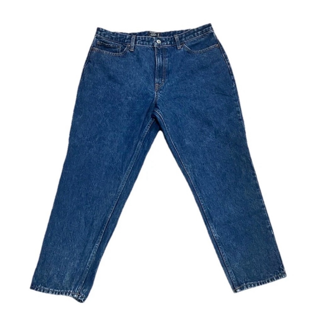 Abercrombie & Fitch Annie High Rise Girlfriend Jeans 14R 32 Dark Wash